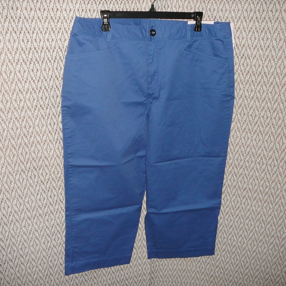 CJ Banks Capri Pants Classic Fit Cotton Stretch with Pockets 16 NWT